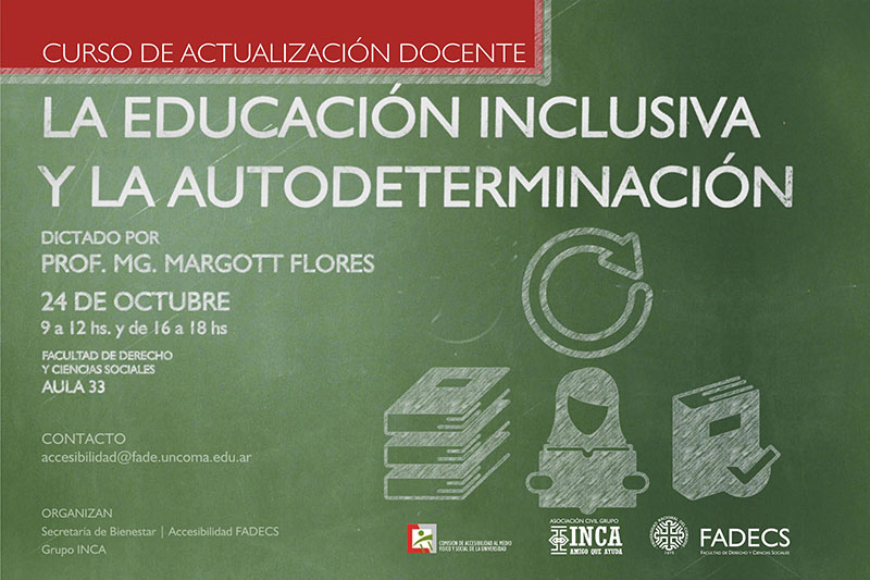 CURSO DE CAPACITACIÓN DOCENTE "LA EDUCACIÓN INCLUSIVA Y LA AUTODETERMINACIÓN"